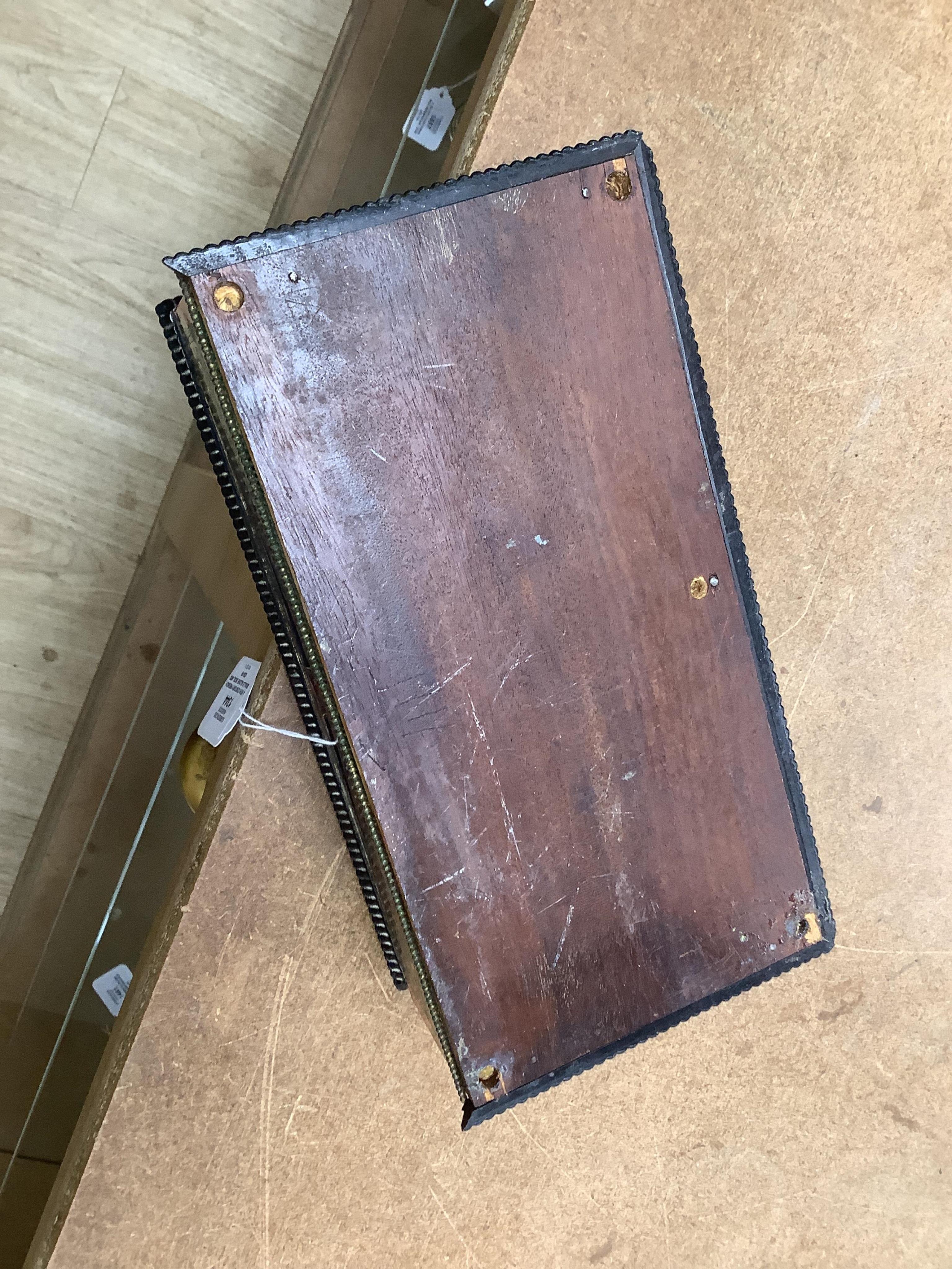 A 19th century French boullework glove box, signed Tahan, Rue de la Paix, width 27cm.